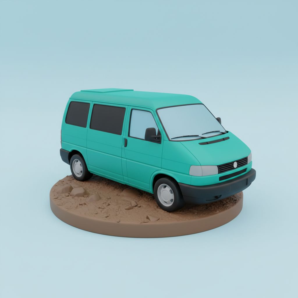 cartoon style campervan