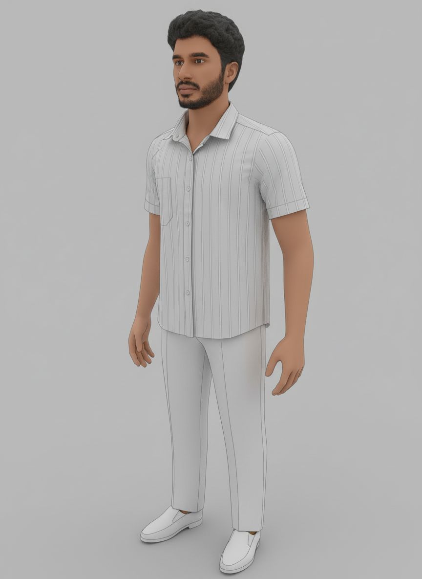 Original upload - generate my photo into 3d and add legs and hands to complete model as a full size 