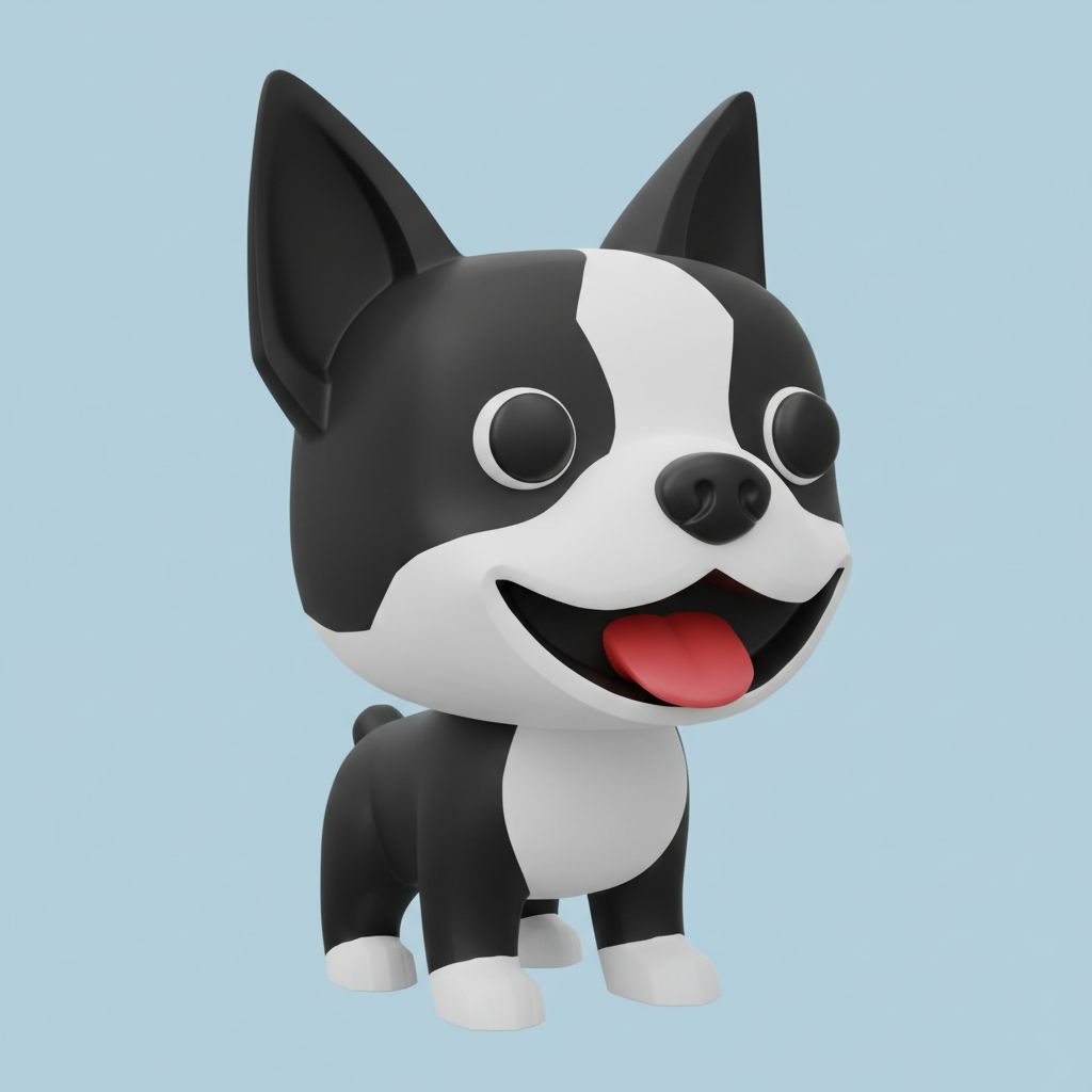 make a figure of this dog. do not include the hotdog. 